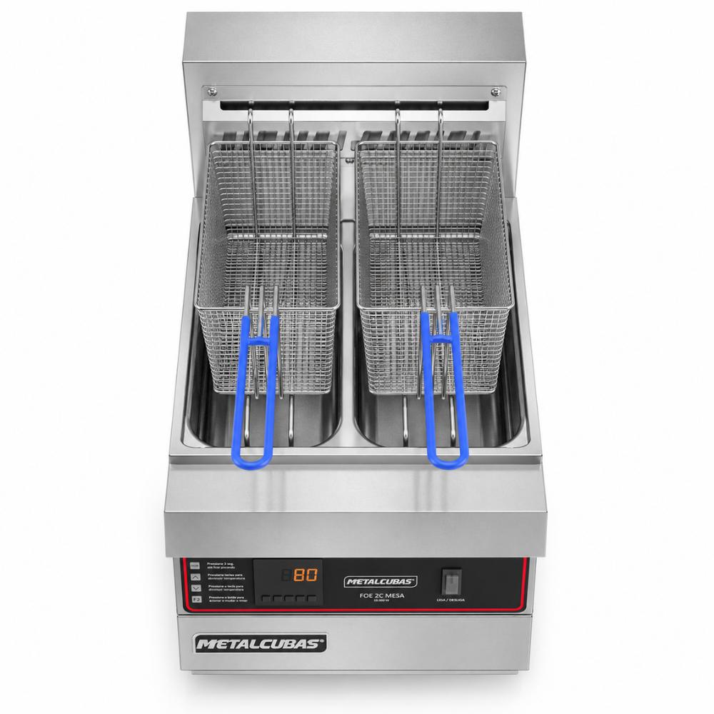 Fritador Zona Fria de Óleo Elétrico Mesa Premium Duplo FOE 2C M PRM 220v - Metalcubas 27289