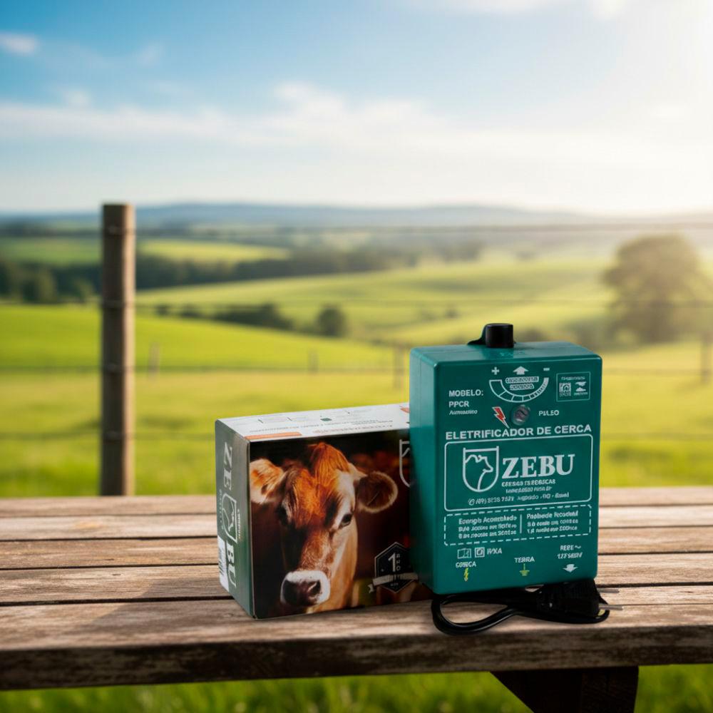 Eletrificador Cerca Elétrica Pequena Propriedade 4500m PPCR  Bivolt + Kit Para-raio + Voltímetro Zebu