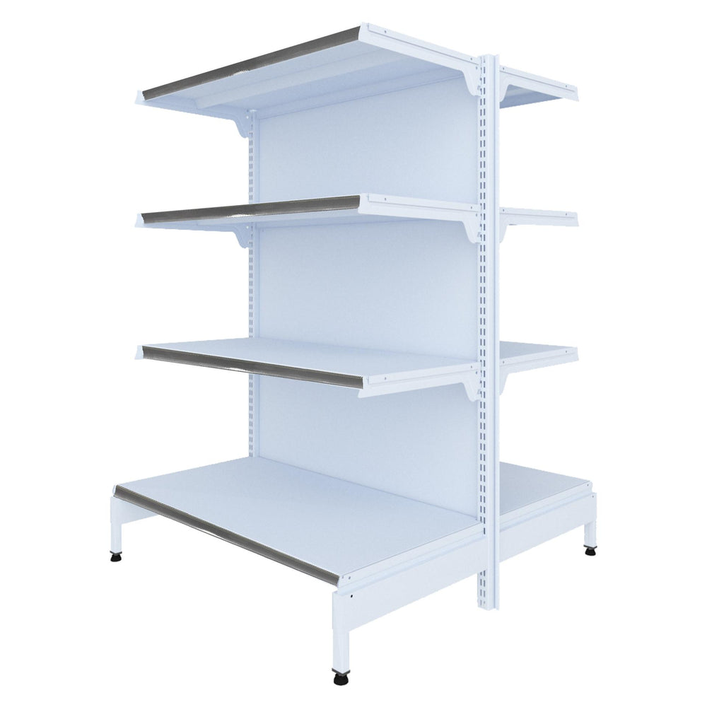 Gôndola Prateleira New Plus 1,40 Central Inicial GCI - Sa Gôndolas Porta Etiquetas Cinza