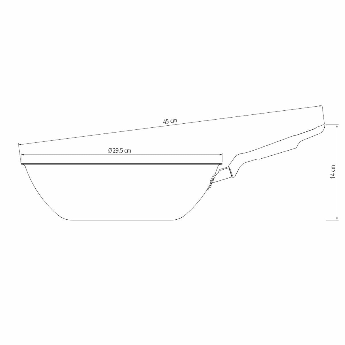 Panela Wok Alumínio Antiaderente Loreto 3,6l Grafite e Espátula de Silicone Verano - Tramontina
