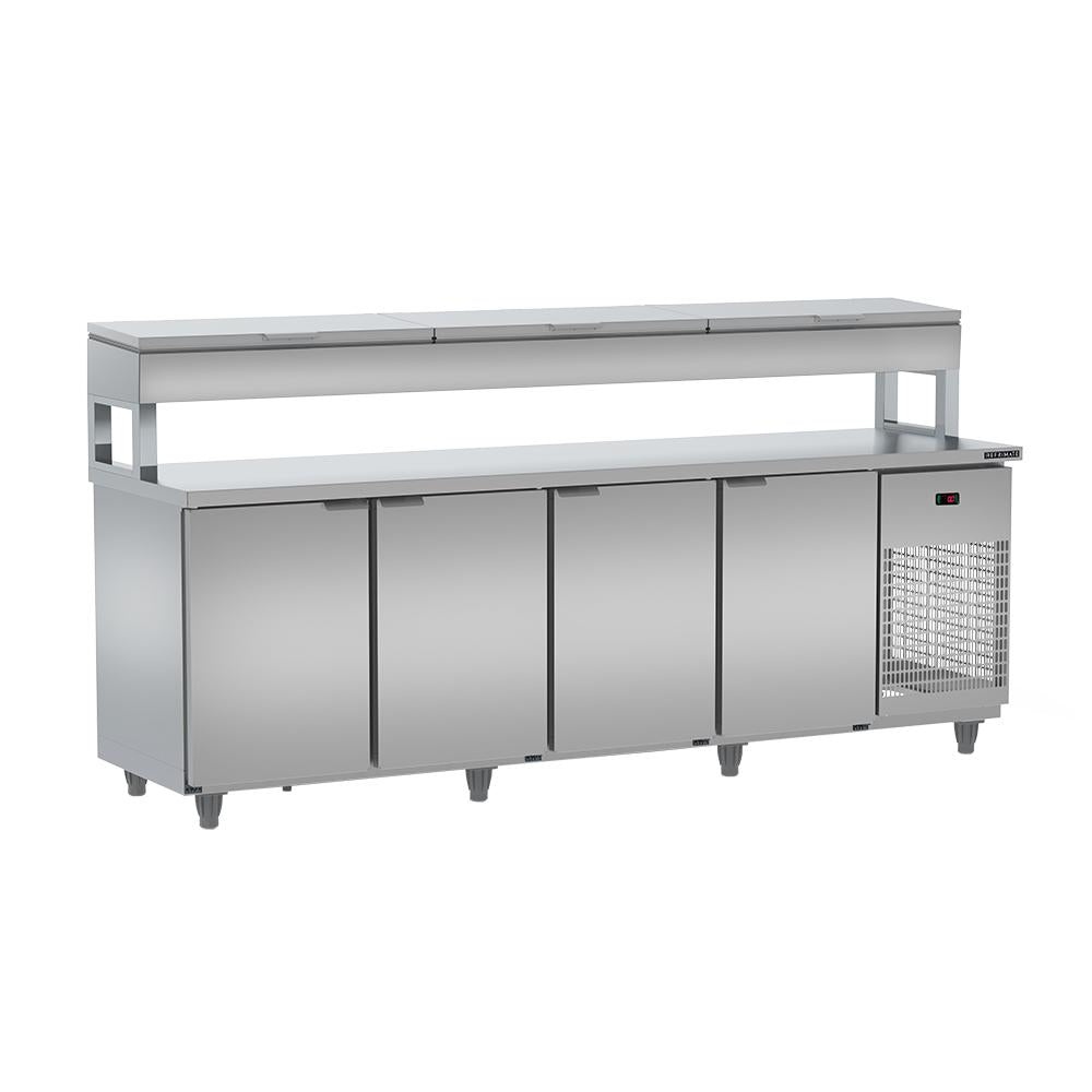 Balcão De Serviço Refrigerado Condimentador 2,50m BSRC2500 sem Cubas - Refrimate