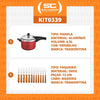 Kit - Panela de Pressão 4,5L Vancouver Vermelha + 1 Jogo Churrasco 12pç - Tramontina