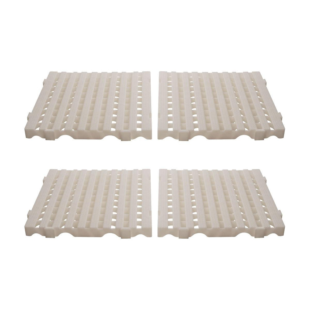 Conjunto Estrado Piso Plástico 4 Unidades 4,5x50x50 Natural - Della Plast