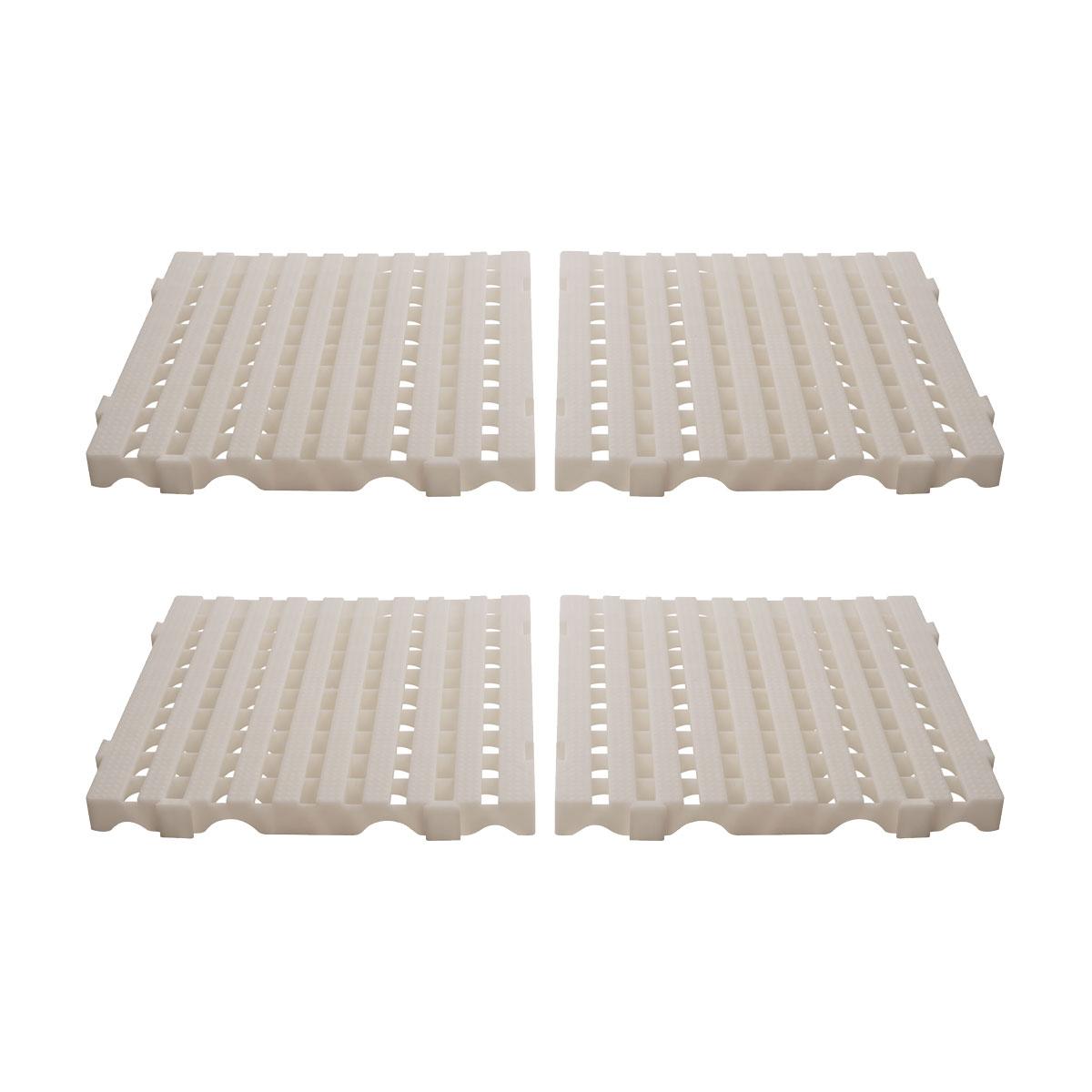 Kit - Estrado Piso Plástico (4 Un = 1m²) 4,5x50x50 Natural - Della Plast
