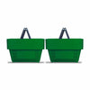 Kit - 10 Cestos Compras Plástica D100 Cód. 3000 Verde - Della Plast