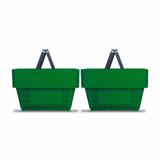 Kit - 10 Cestos Compras Plástica D100 Cód. 3000 Verde - Della Plast