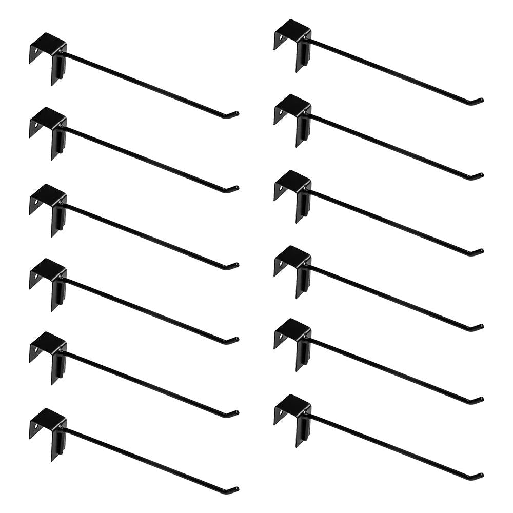 Kit 12 Ganchos 30cm Simples Preto New Plus Para Gôndolas e Prateleiras – SA Gôndolas