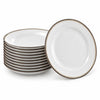 Jogo de Pratos Fundo 21 cm e Raso 25 cm Canyon 24 Peças em Porcelana Decorada - Tramontina