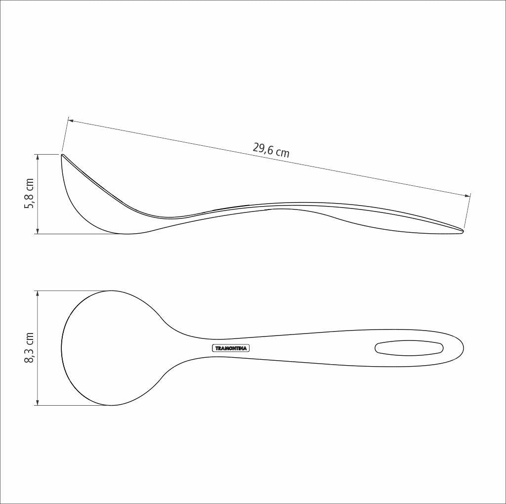Conjunto de Concha e Colher Para Servir Tramontina