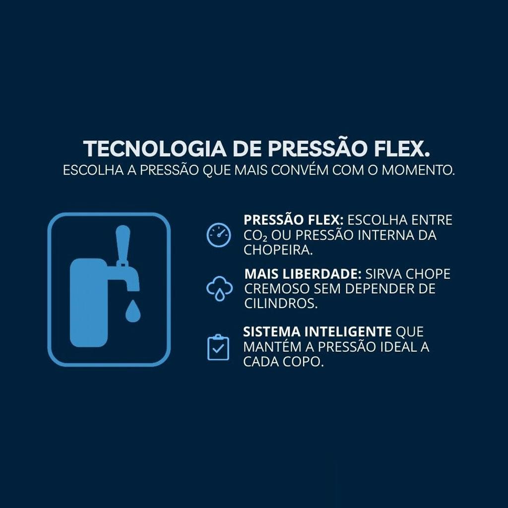 Chopeira Doméstica Preto Fosco Com Pressão Interna ou CO2 CVX1 127V - Venax 33177