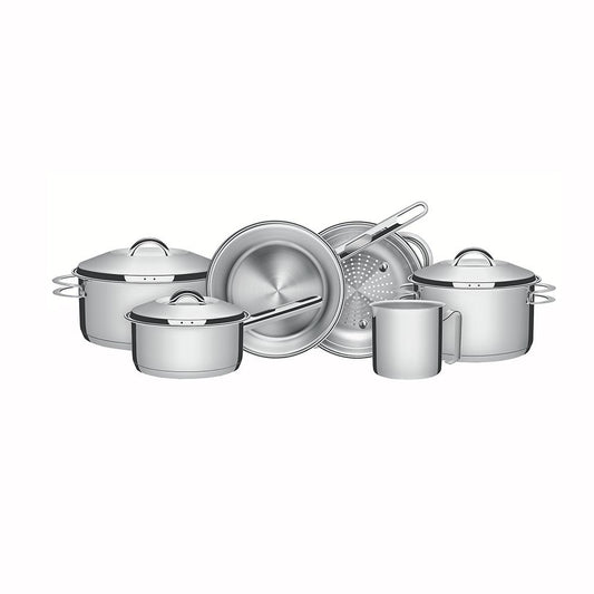Conjunto de Panelas Em Aço Inox 6pcs Linha Solar - Tramontina