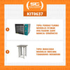 KIT - Forno Turbo Convector Smart Basic. Inox e Turquesa FCSB4E 220v + Bancada Mes-004 - Venâncio