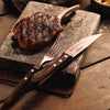 Jogo de Talheres Para Churrasco Jumbo Em Aço Inox Com Cabo Castanho Polywood 12 Peças - Tramontina 21199996