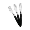 KIT - 6 Garfos de Mesa Ipanema Lâmina em Aço Inox Cabo Preto GPTOP - Tramontina