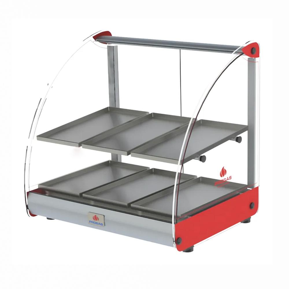 Estufa de Salgados Aquecida Curva 6 Bandejas 250w PRV-06DE Vermelho 127V - Progás P37040
