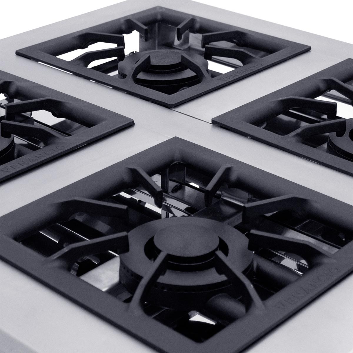 Fogão Profissional 4 Bocas Duplas a Gás Baixa Pressão Inox MI4D4 - Venancio