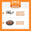 Kit Camping 5 - Fogareiro Fogão F2B10 Redondo 40cm Duplo de Mesa + Chapa Campeira 45cm - Progás