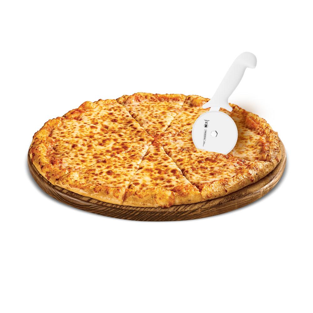 Conjunto Pizzaria Tramontina 2 Peças Pá Pizza Cabo Curto Madeira e Cortador Profissional