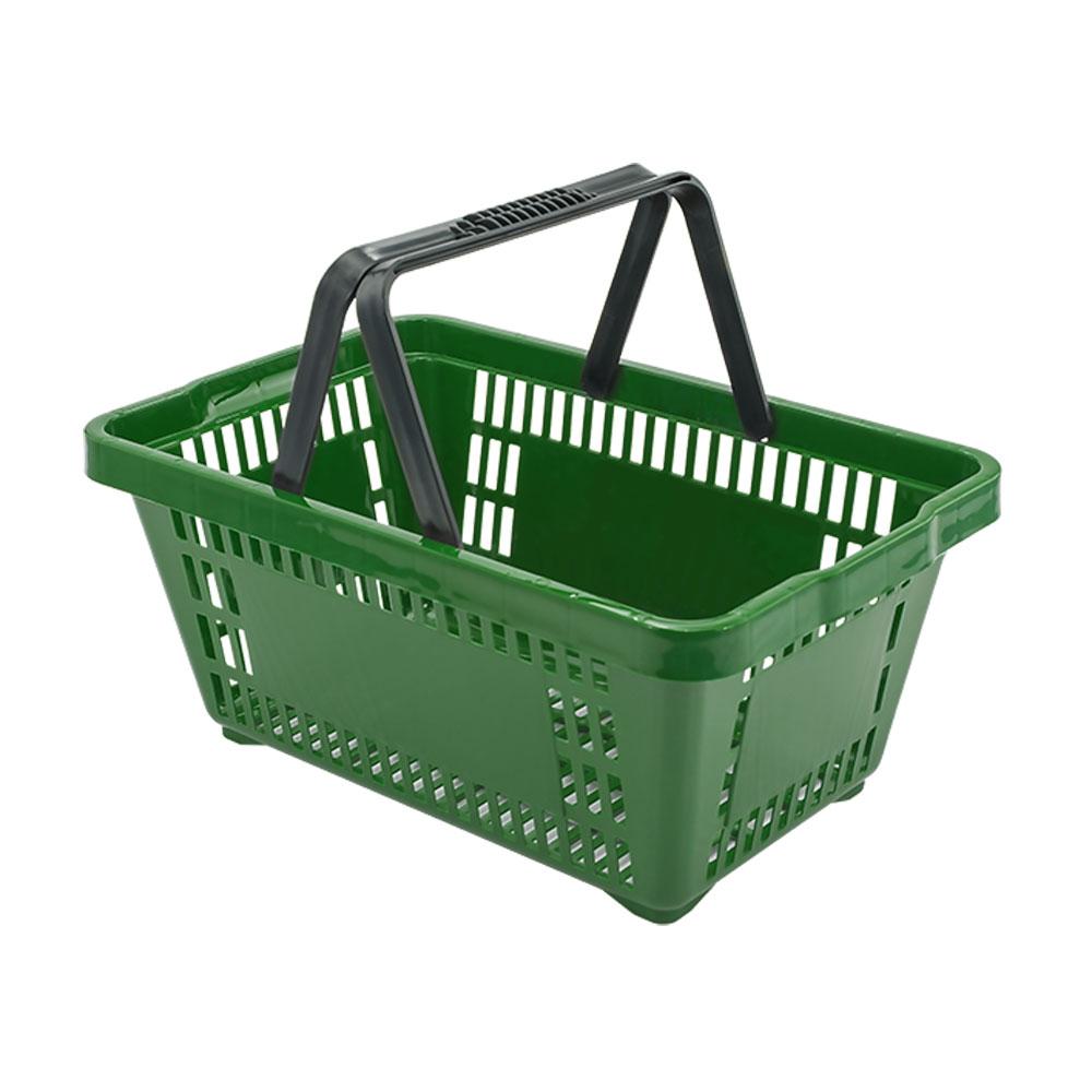 Kit - 10 Cestos Compras Plástica D100 Cód. 3000 Verde - Della Plast