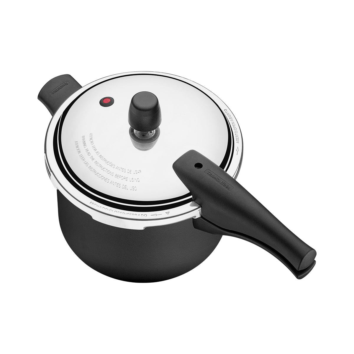 Panela de Pressão 4,5l Alumínio Antiaderente Grafite + 3 Utensílios - Tramontina