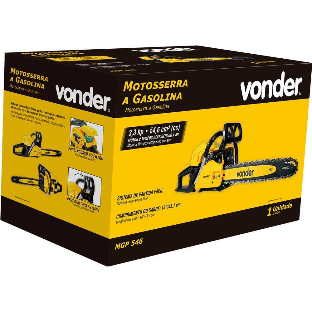 Motosserra Profissional a Gasolina 54,6cm³ Mgp546 - Vonder 6884546100