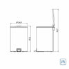 Lixeira Com Pedal Tramontina Loop Inox Acabamento Polido e Balde Interno 12L - Tramontina 94547012