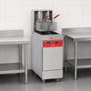 Fritador Elétrico Automática Bipartida 25l Trifásica Feab25-2t 220t - Red Chameleon
