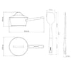 Conjunto Brigadeiro Panela Allegra Inox 1,5L Fundo Triplo e Espátula de Silicone - Tramontina