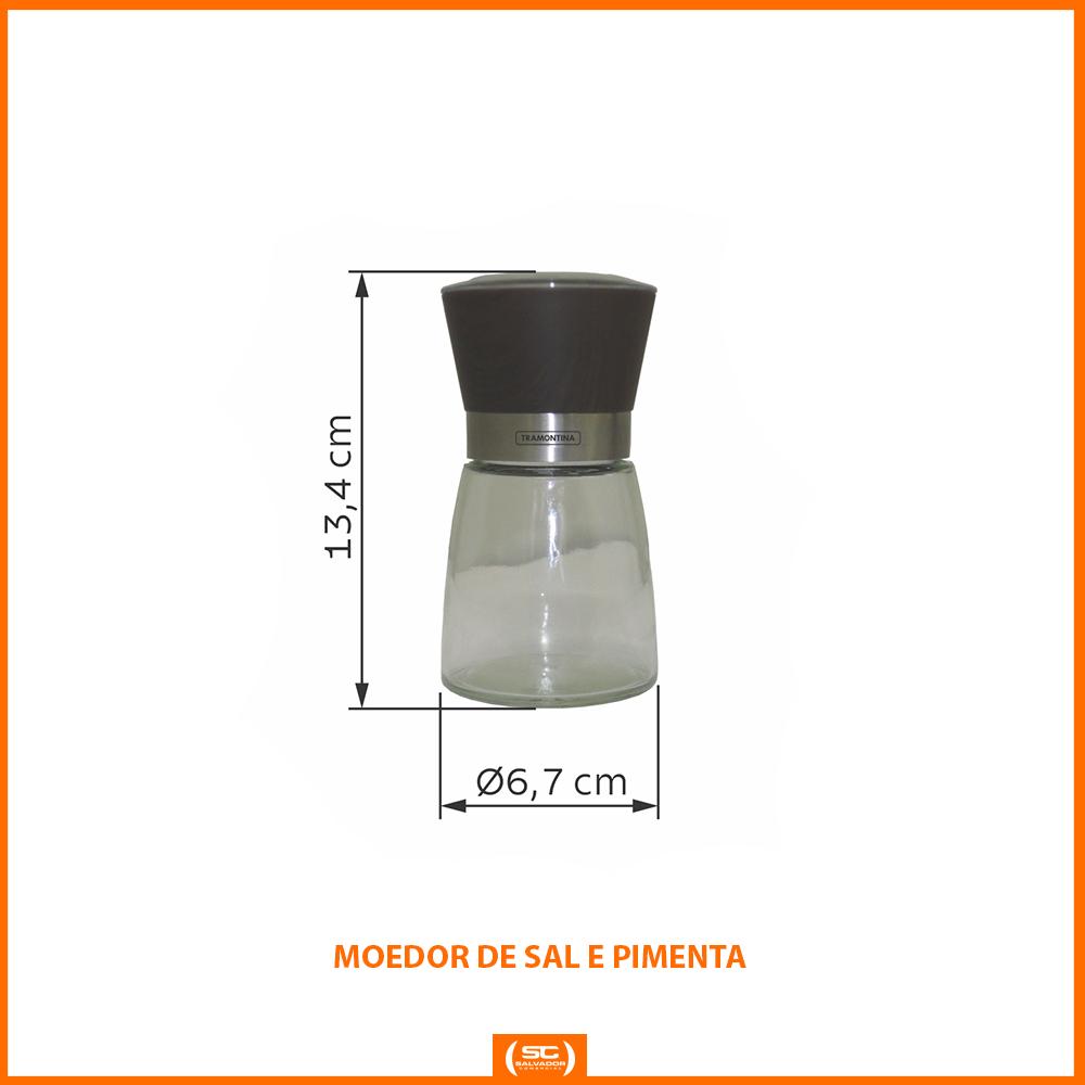 Panela Turim Alumínio Antiaderente 18cm 1,4l Ptc + Moedor de Sal e Pimenta Churrasco - Tramontina