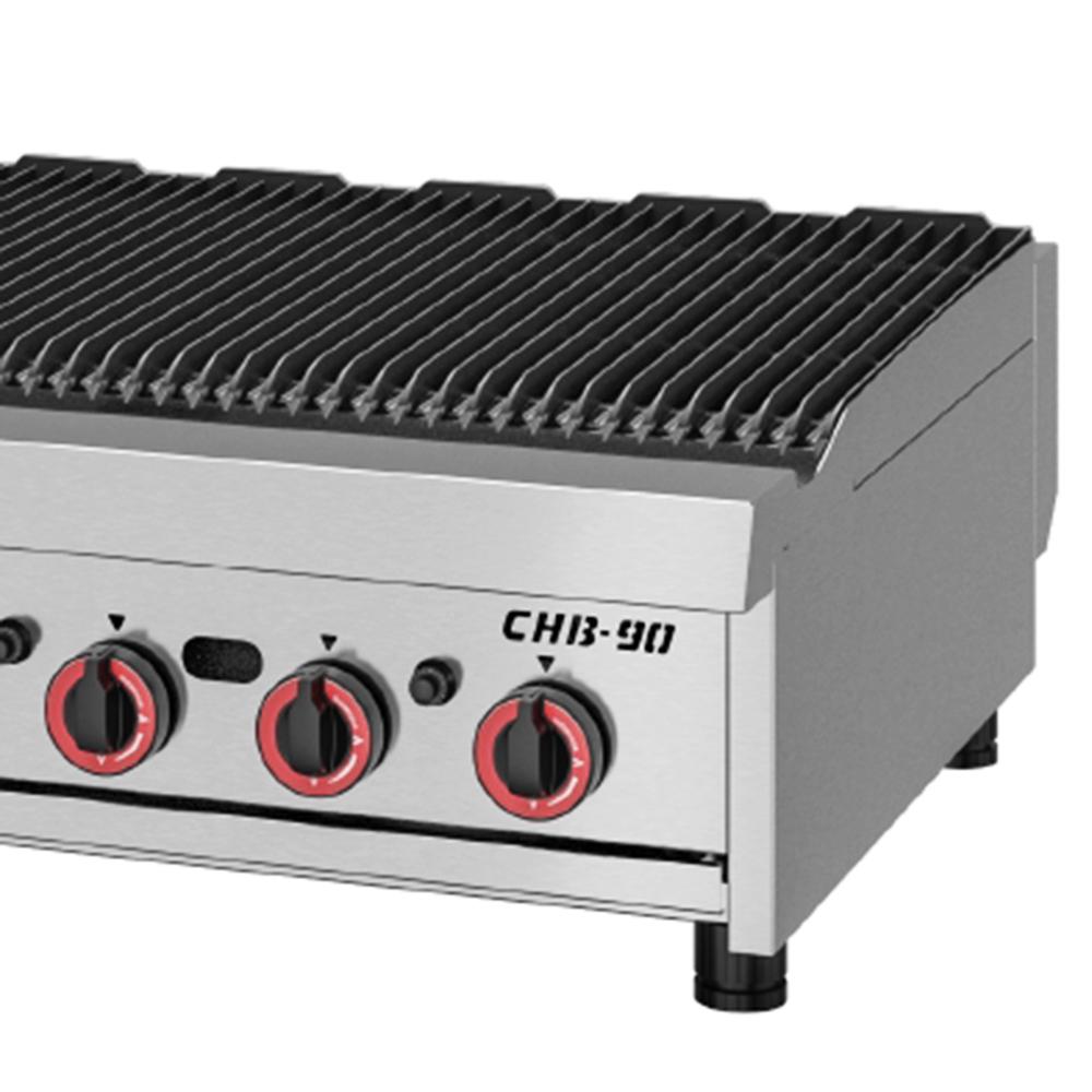 Char Broiler a Gás Profissional Inox Chapa Grill Premium 90cm CHB-90 G2 - Metalcubas