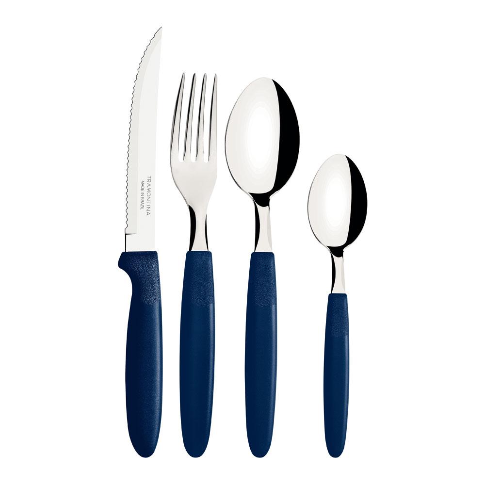 Conjunto Faqueiro 24 Peças Ipanema Lâmina Inox Cabo Azul - Tramontina 23399191