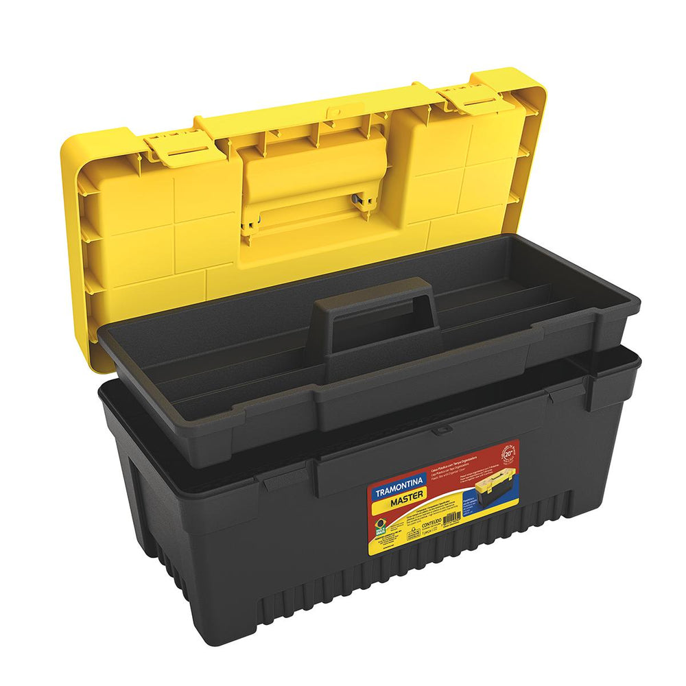 Caixa Plástica Para Ferramentas 20"" Master Com Tampa Organizadora - Tramontina 43802020