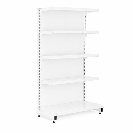 Gôndola Prateleira 5 Níveis 40x30 New Plus 1,70 Parede Inicial PE Branco - SA Gôndolas
