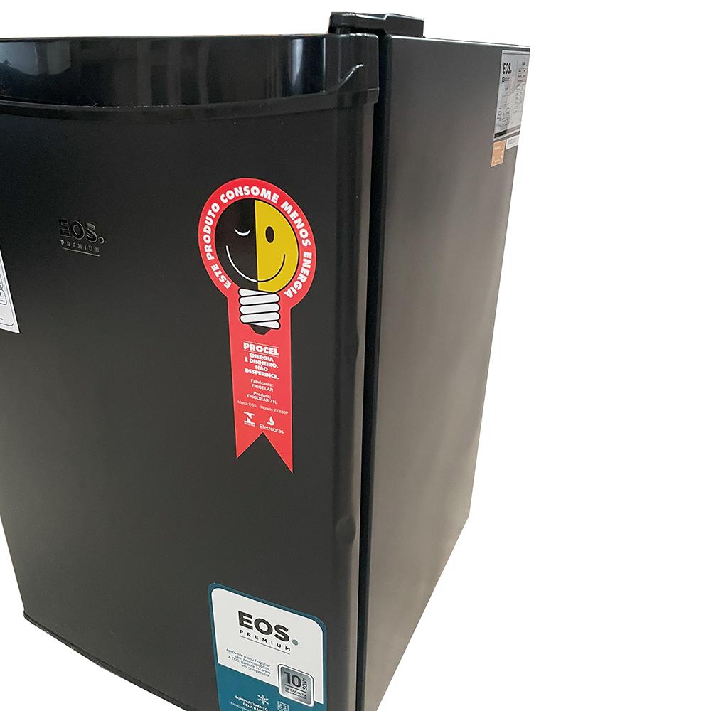 Semi - Frigobar Mini Refrigerador Doméstico Ice Compact 71l EFB81P 220V Preto - EOS