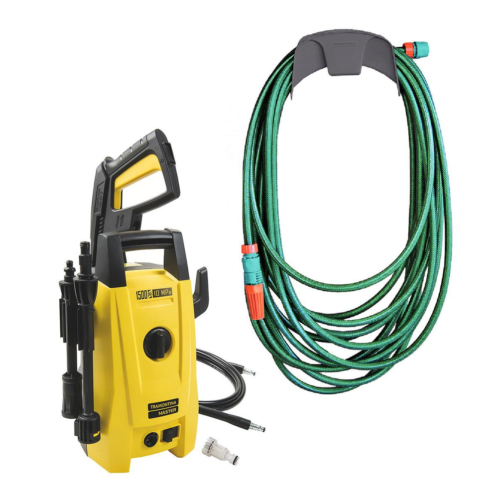 Lavadora Lava Jato Alta Pressão 1200W 127V + Mangueira Verde Pvc 25m + Acessórios - Tramontina