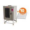 Forno Turbo a Gás 10 Níveis Prp-10000 Bivolt + 10 Esteiras Alumínio 50g 58x70 - Progás