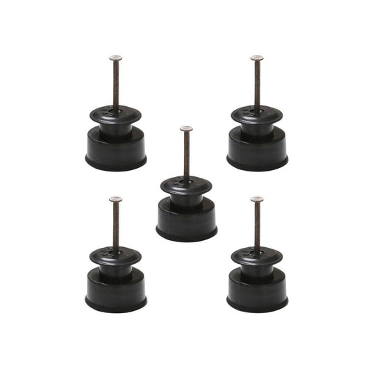 Kit 500 Roldanas Isoladas Preta C/prego 36mm Para Arames Eletrificados em Pead RD36 - Zebu 2783-9