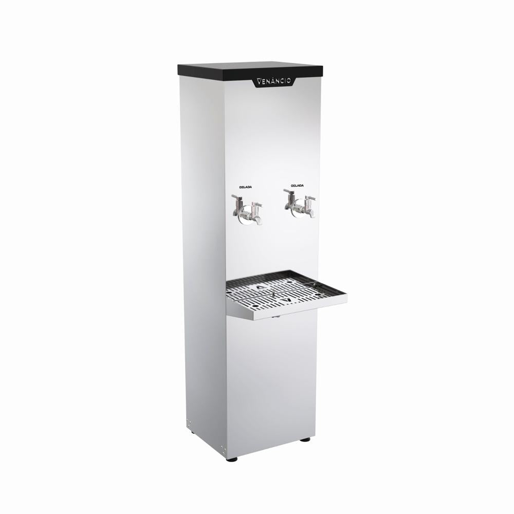 Bebedouro Industrial Refrigerado Inox de Coluna 25l 2 Torneiras Geladas 220V Bi25l - Venâncio 50604