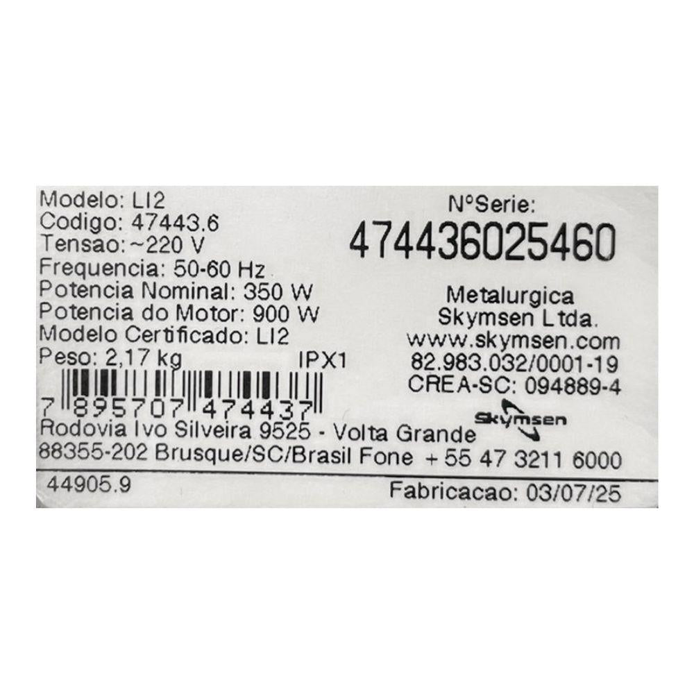 SEMINOVO - Liquidificador Inox Copo Inox, Alta Rotação, 2,0 Litros - SKYMSEN