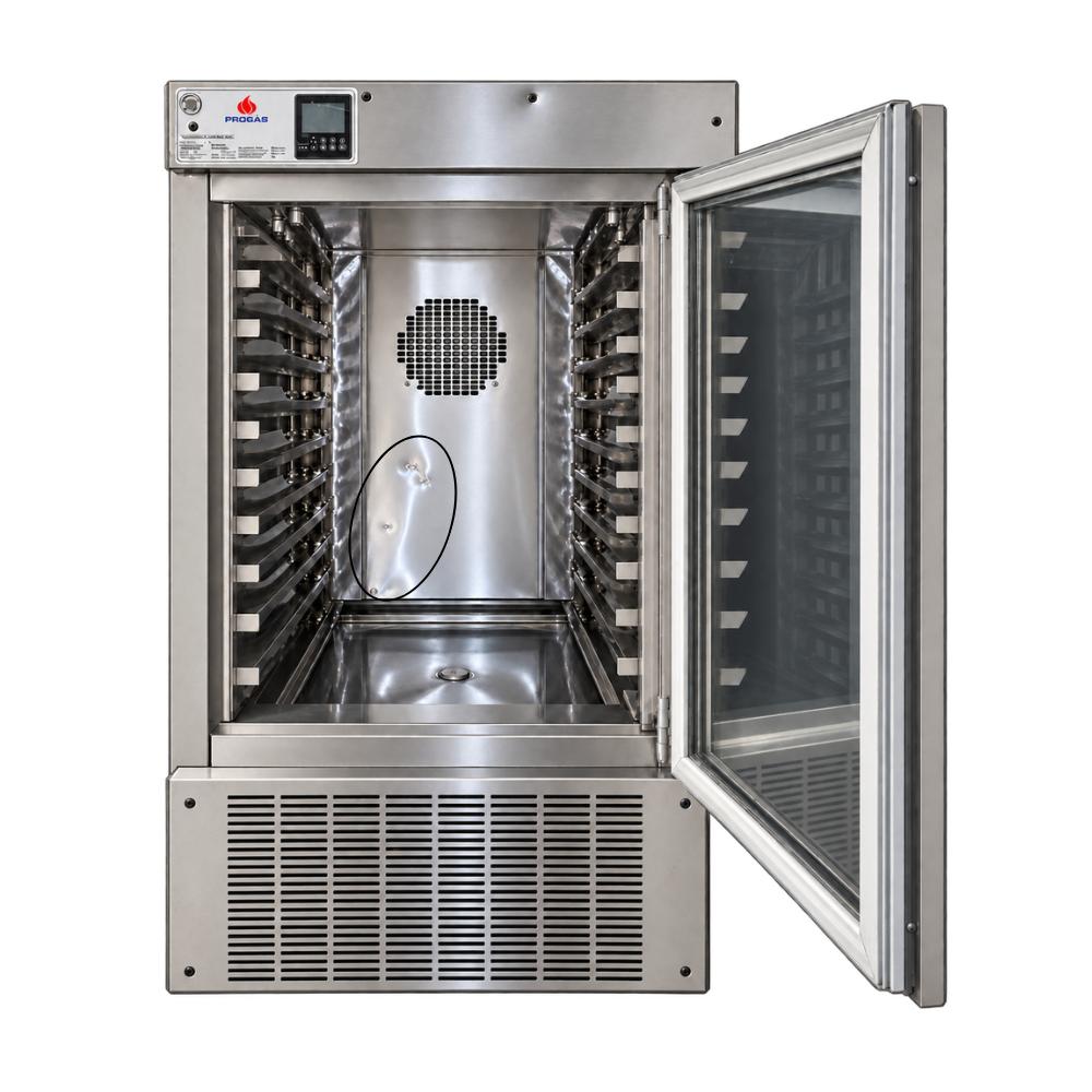 SEMINOVO - Armário Crescimento Câmara Padeiro Noturno Inox 5ºc a 60ºc 10 Esteiras PRCL-100 220V - Progás P46531