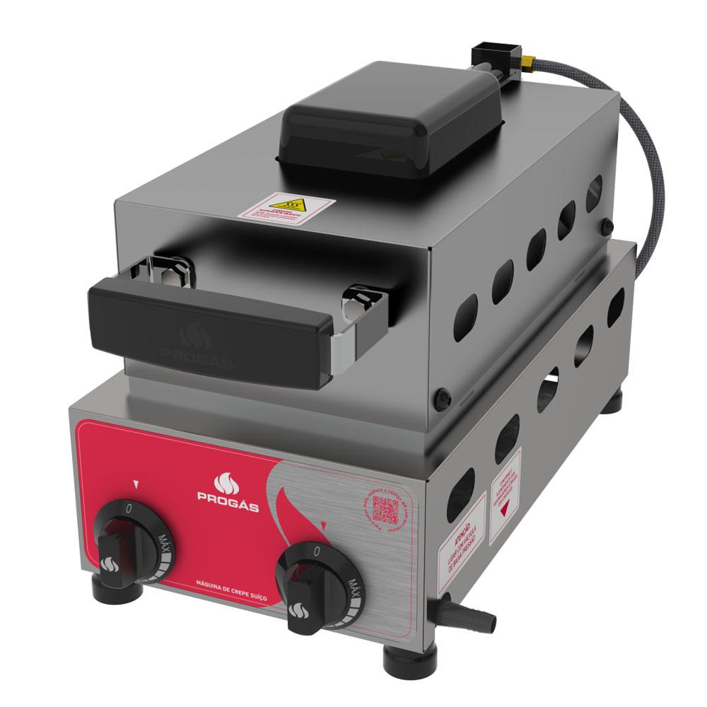 Maquina De Crepe a Gás Prensa Crepes Suíço 6 Cavidades PRK-60G Style - Progás P43428