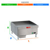 Chapa de Fritura Elétrica Trifásica Estrutura Inox Chapa 61cm 12mm CHEXP610E-12 380t - Red Chameleon