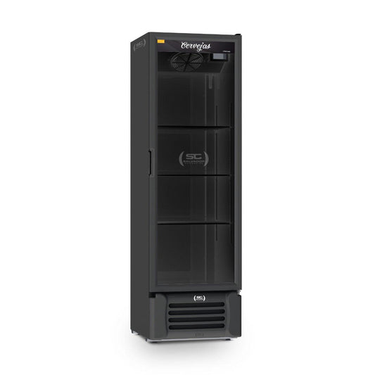 Cervejeira Expositora Visa Cooler 400L Porta de Vidro Preta VCC400V - Refrimate