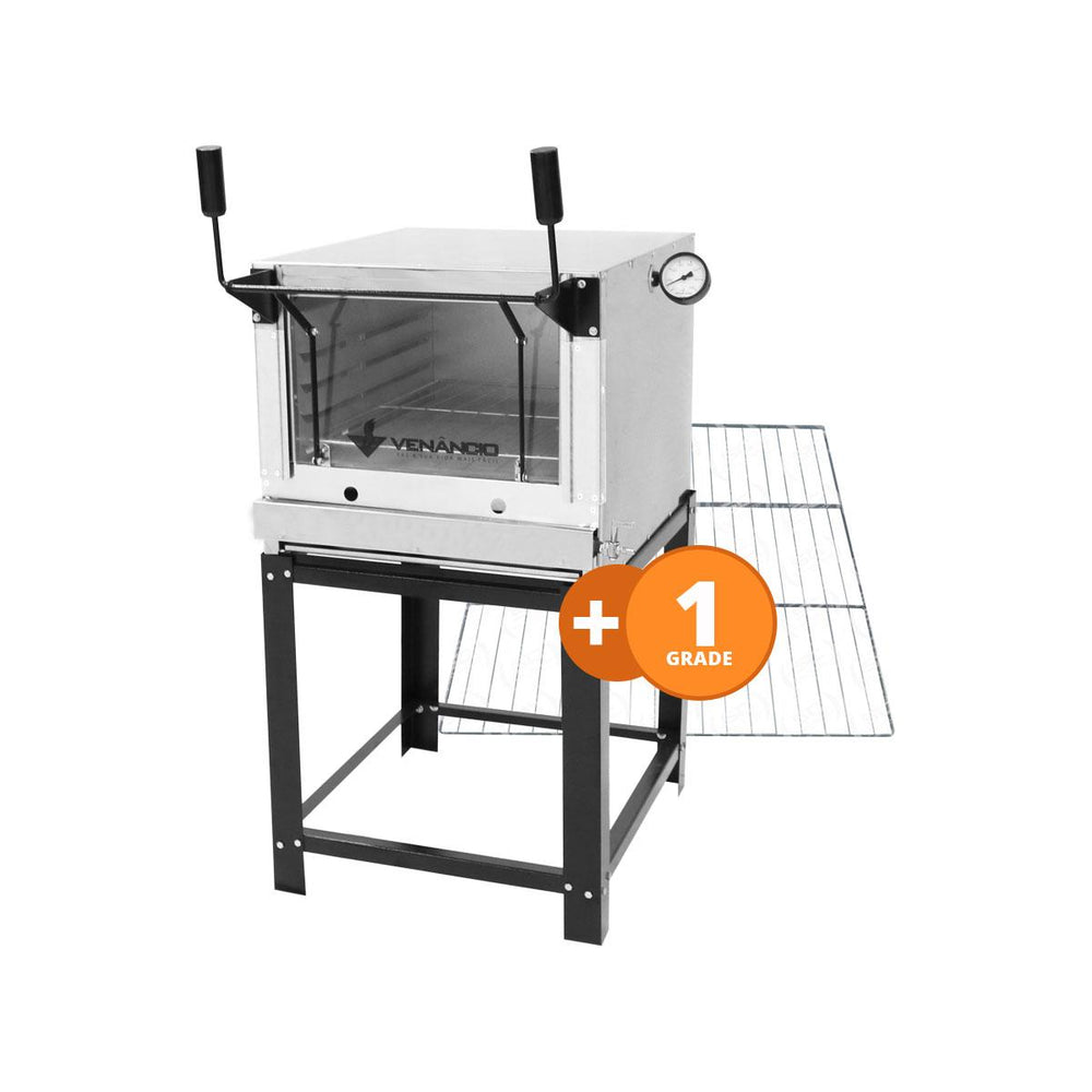Kit Forno De Lastro a Gás Refratário Roma Inox FIRI60 + Grade Extra - Venâncio