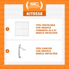 Kit - 1 Prateleira Branca Visa Vn25/28 Vb25/28 Vf28 + 4 Ganchos Suporte - Metalfrio