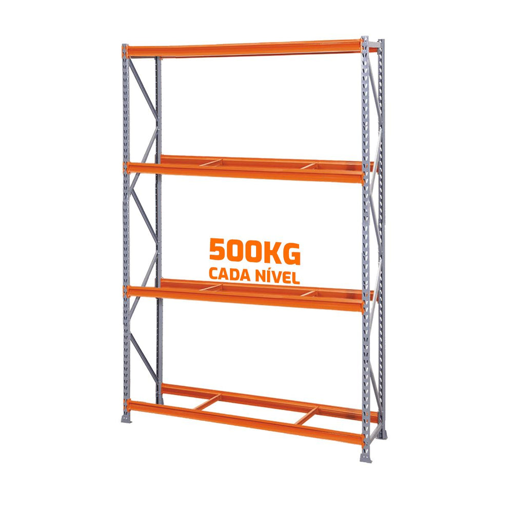 MPP - Porta Pallet Inicial 180x80x300cm Estante Para Armazenagem Com plano 500kg Sa Gôndolas