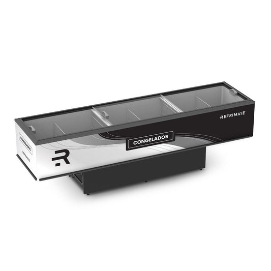 Expositor Ilha Câmara Horizontal  Plus de Congelados Vidro Reto 3,00M EIP 3000 VR New - Refrimate 127V