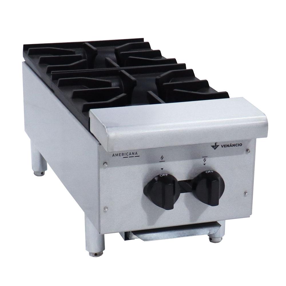 Fogão Industrial 2 Bocas Baixa Pressão Americano de Mesa FA2M – Venâncio