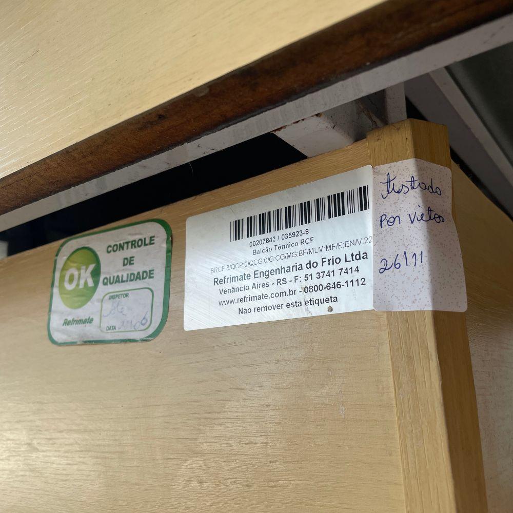 SEMINOVO - Buffet Restaurante Central Pista Fria BRCF8 (sem cubas) London 220V - Refrimate