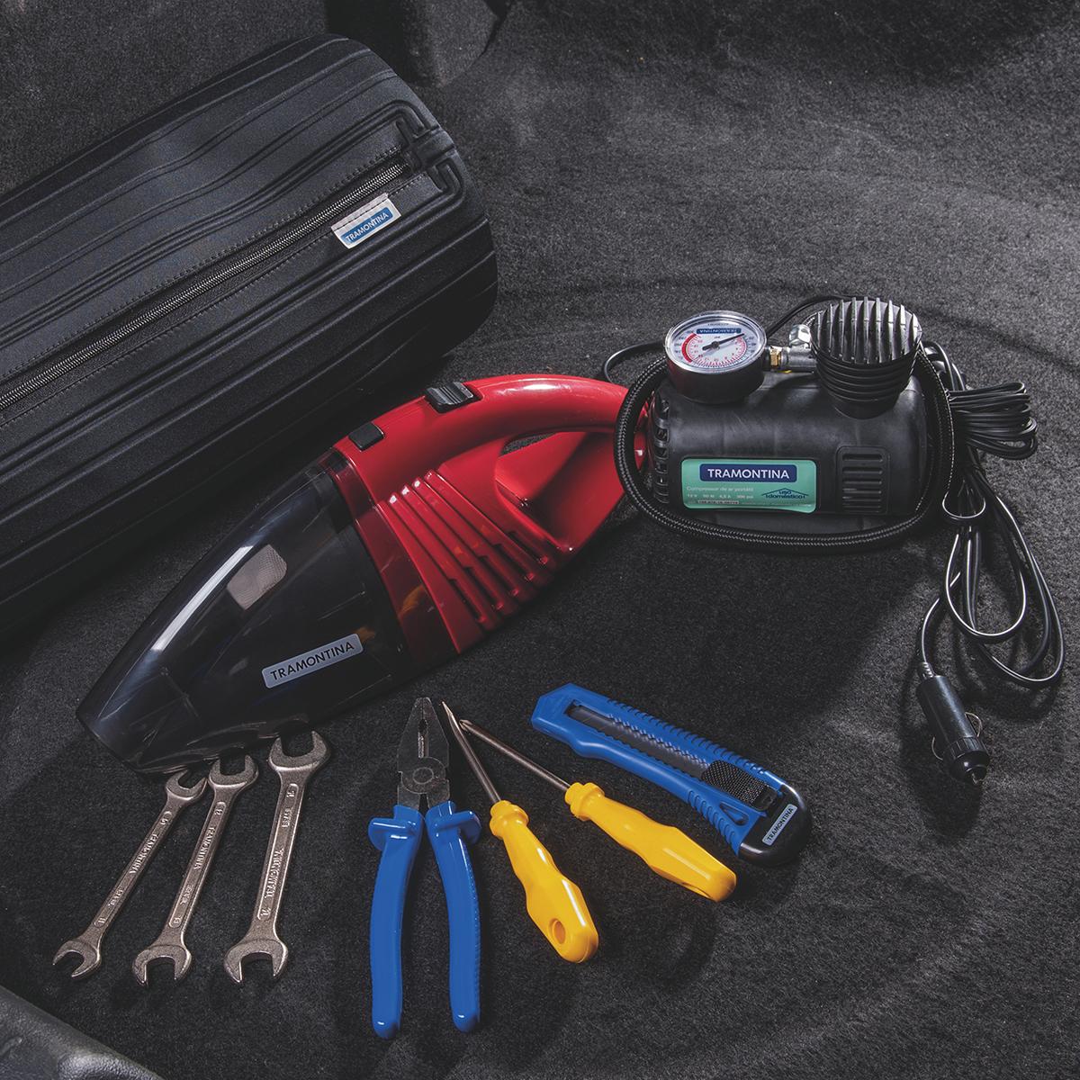 Kit Ferramentas Aspirador Compressor Alicate Estilete Chaves Fixas Fenda 9pcs - Tramontina 43411903